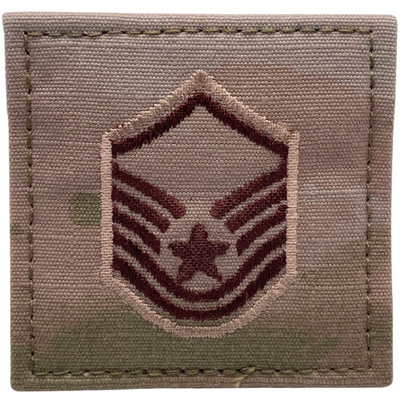 Air Force 3 Color OCP Rank with hook - Master Sergeant (MSgt/E7) - 2 pack